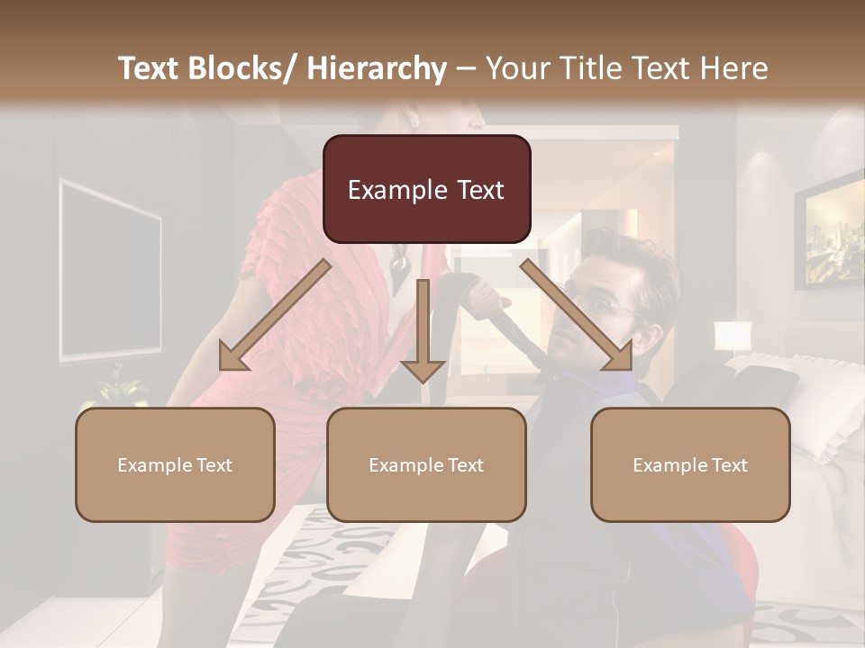 A Man Sitting On A Bed Next To A Woman PowerPoint Template