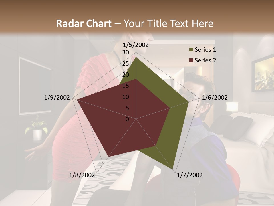 A Man Sitting On A Bed Next To A Woman PowerPoint Template
