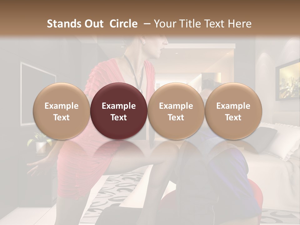 A Man Sitting On A Bed Next To A Woman PowerPoint Template