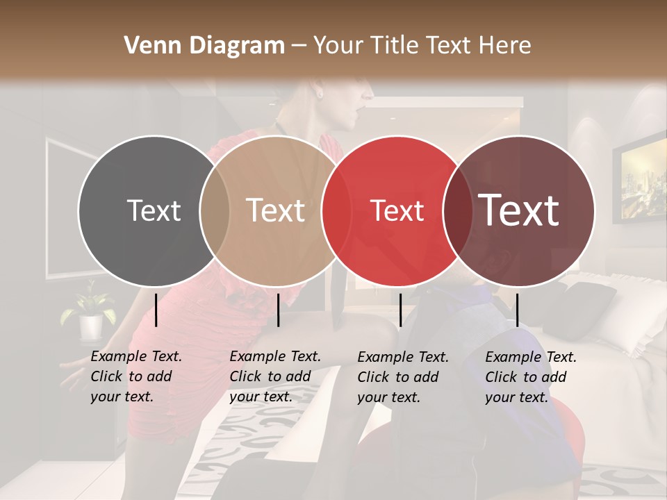 A Man Sitting On A Bed Next To A Woman PowerPoint Template