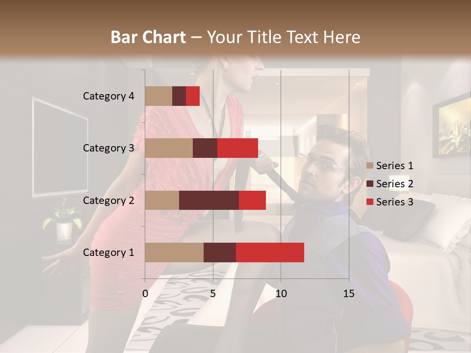 A Man Sitting On A Bed Next To A Woman PowerPoint Template