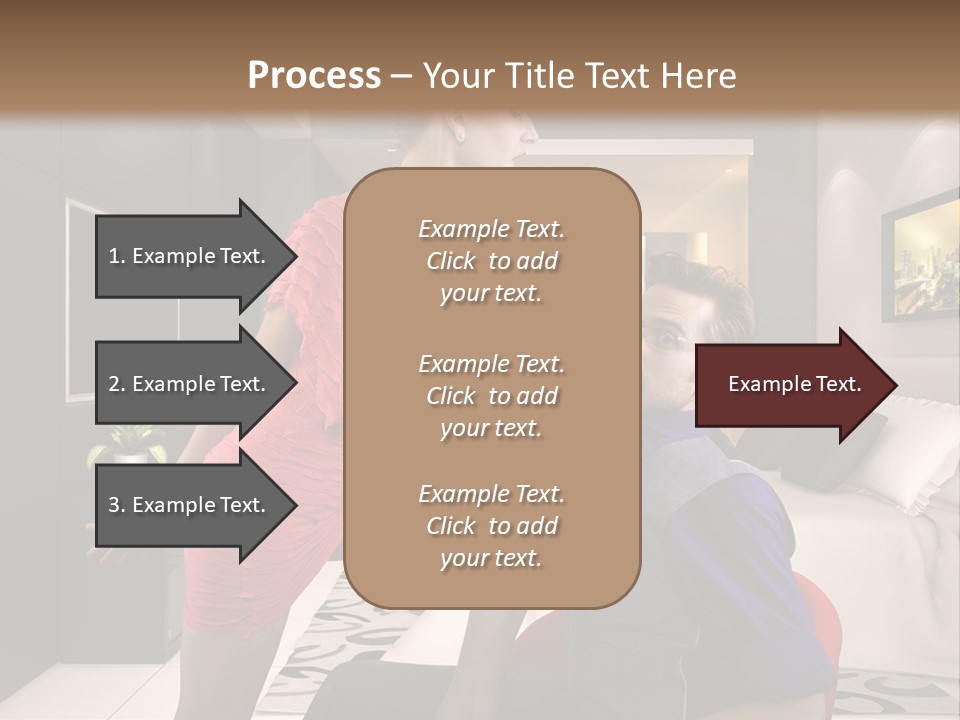 A Man Sitting On A Bed Next To A Woman PowerPoint Template