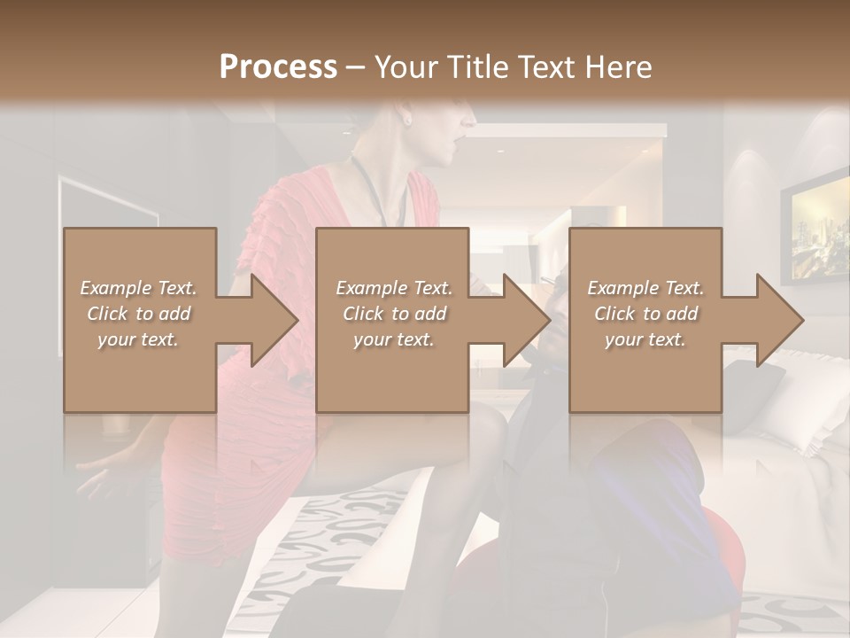 A Man Sitting On A Bed Next To A Woman PowerPoint Template