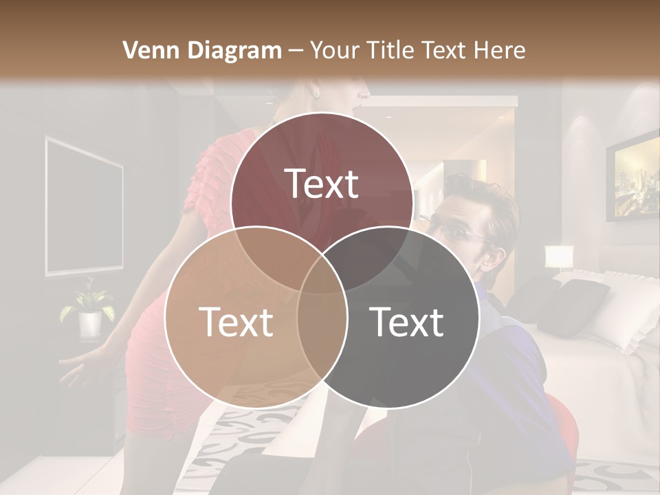 A Man Sitting On A Bed Next To A Woman PowerPoint Template