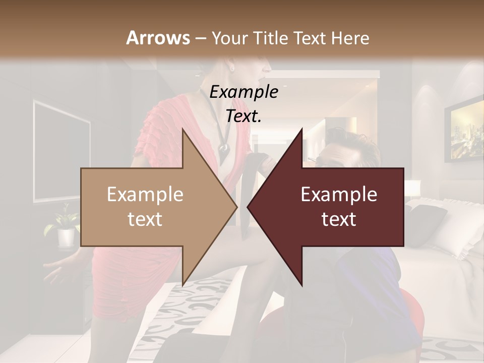 A Man Sitting On A Bed Next To A Woman PowerPoint Template