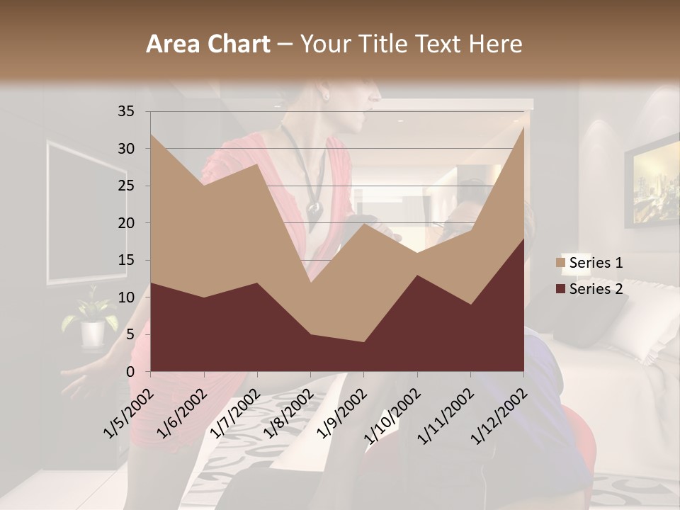 A Man Sitting On A Bed Next To A Woman PowerPoint Template