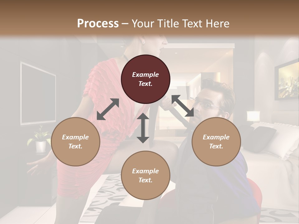 A Man Sitting On A Bed Next To A Woman PowerPoint Template