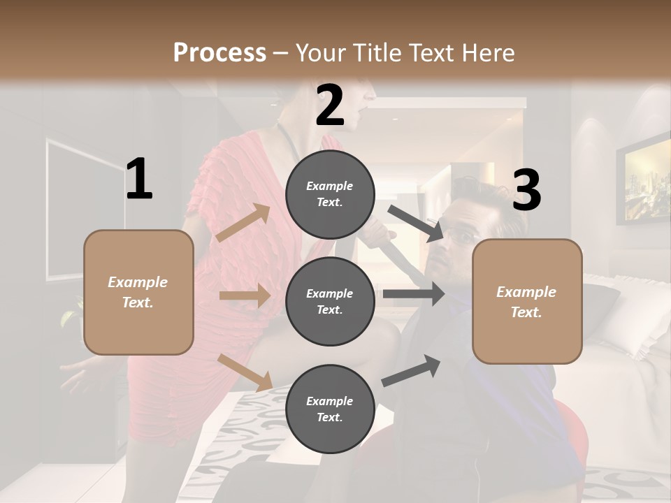 A Man Sitting On A Bed Next To A Woman PowerPoint Template
