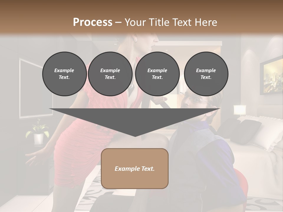 A Man Sitting On A Bed Next To A Woman PowerPoint Template