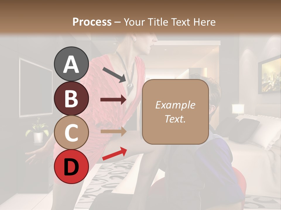 A Man Sitting On A Bed Next To A Woman PowerPoint Template