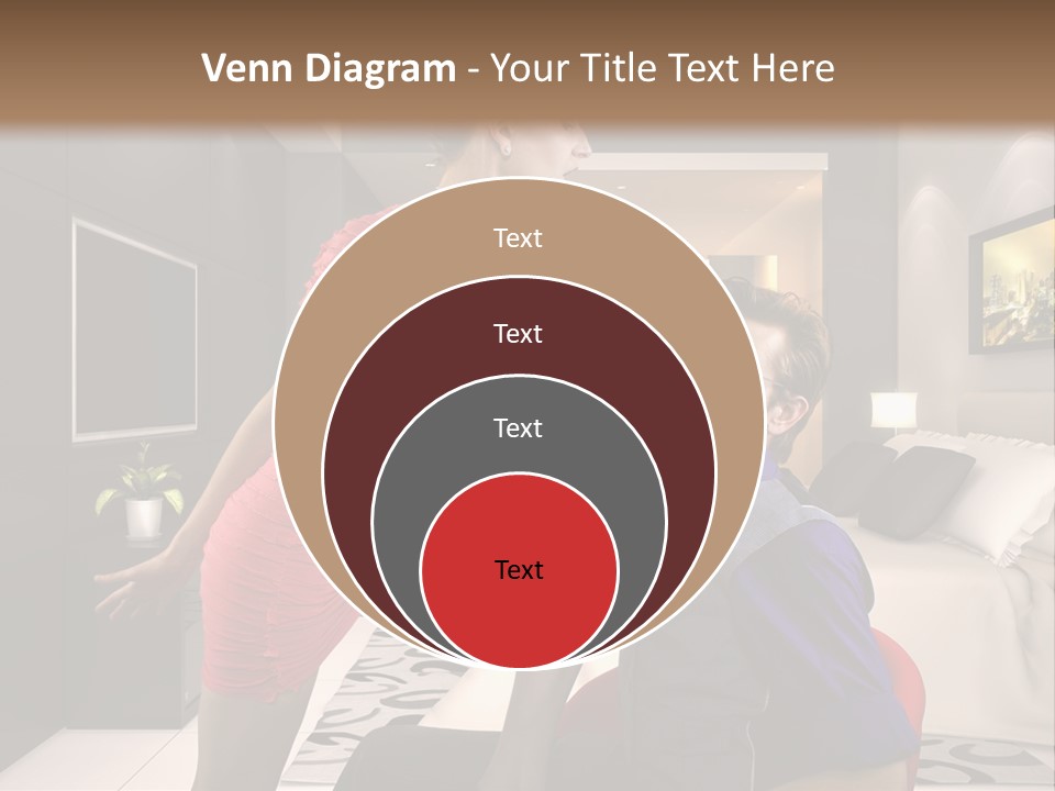 A Man Sitting On A Bed Next To A Woman PowerPoint Template