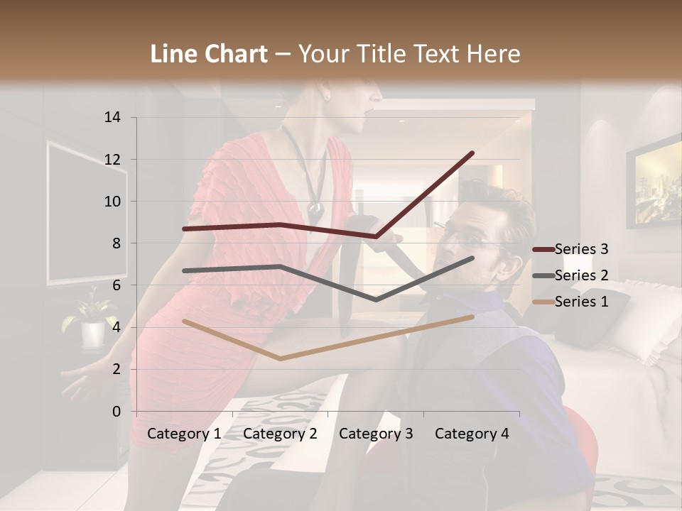 A Man Sitting On A Bed Next To A Woman PowerPoint Template