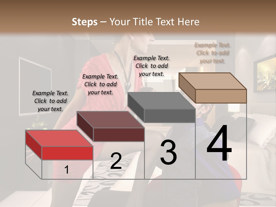 A Man Sitting On A Bed Next To A Woman PowerPoint Template