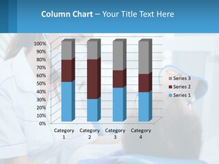 A Woman In A Dentist's Office With A Mask On Her Face PowerPoint Template