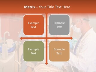 A Group Of People Standing Around A Man In A Dentist's Chair PowerPoint Template