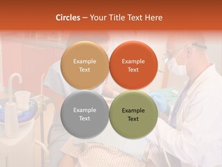 A Group Of People Standing Around A Man In A Dentist's Chair PowerPoint Template