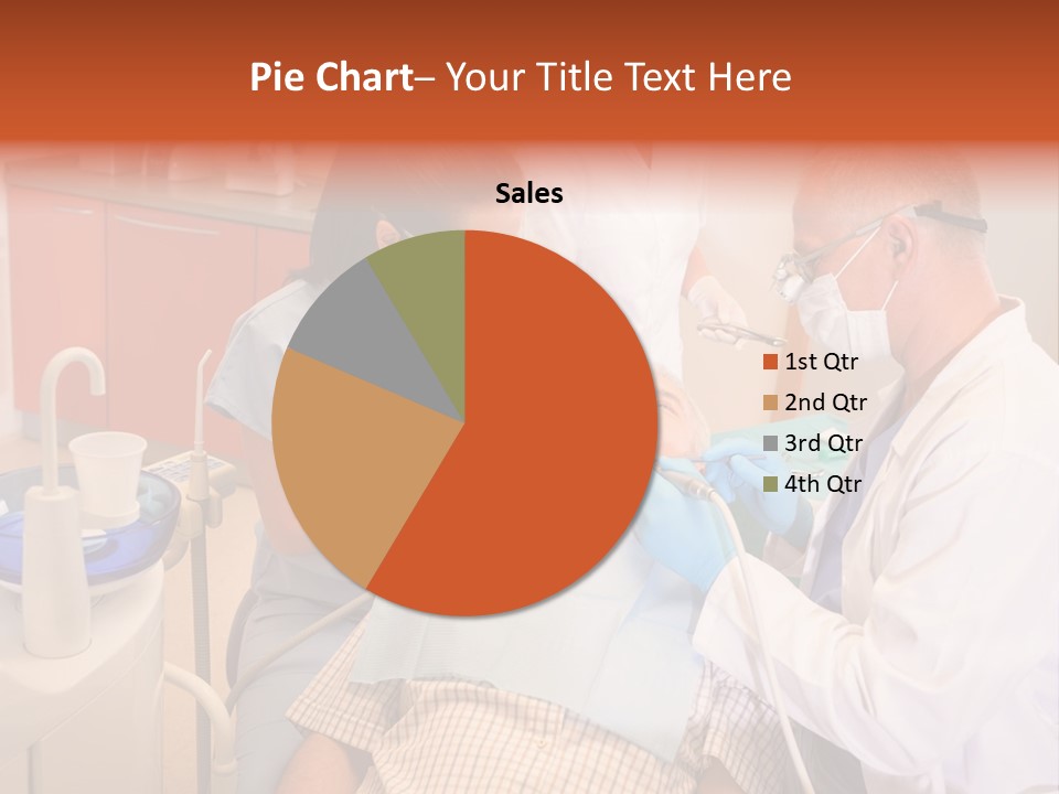 A Group Of People Standing Around A Man In A Dentist's Chair PowerPoint Template