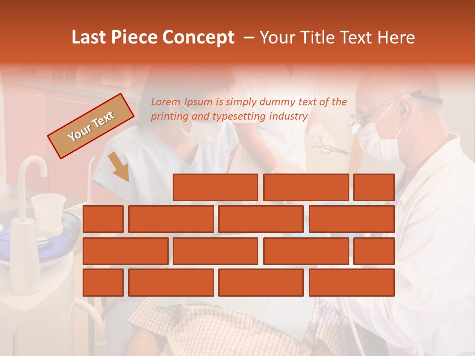 A Group Of People Standing Around A Man In A Dentist's Chair PowerPoint Template