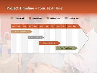 A Group Of People Standing Around A Man In A Dentist's Chair PowerPoint Template