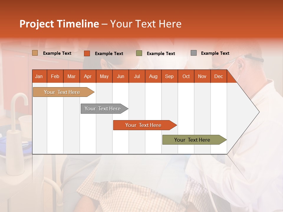 A Group Of People Standing Around A Man In A Dentist's Chair PowerPoint Template
