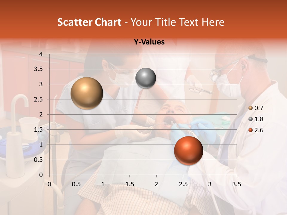 A Group Of People Standing Around A Man In A Dentist's Chair PowerPoint Template