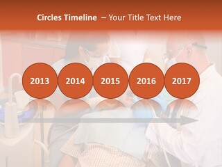A Group Of People Standing Around A Man In A Dentist's Chair PowerPoint Template
