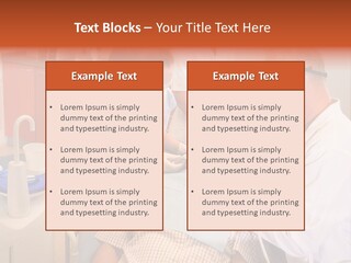 A Group Of People Standing Around A Man In A Dentist's Chair PowerPoint Template