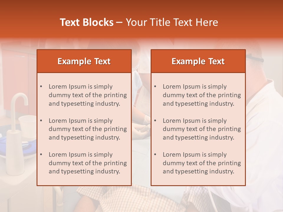 A Group Of People Standing Around A Man In A Dentist's Chair PowerPoint Template