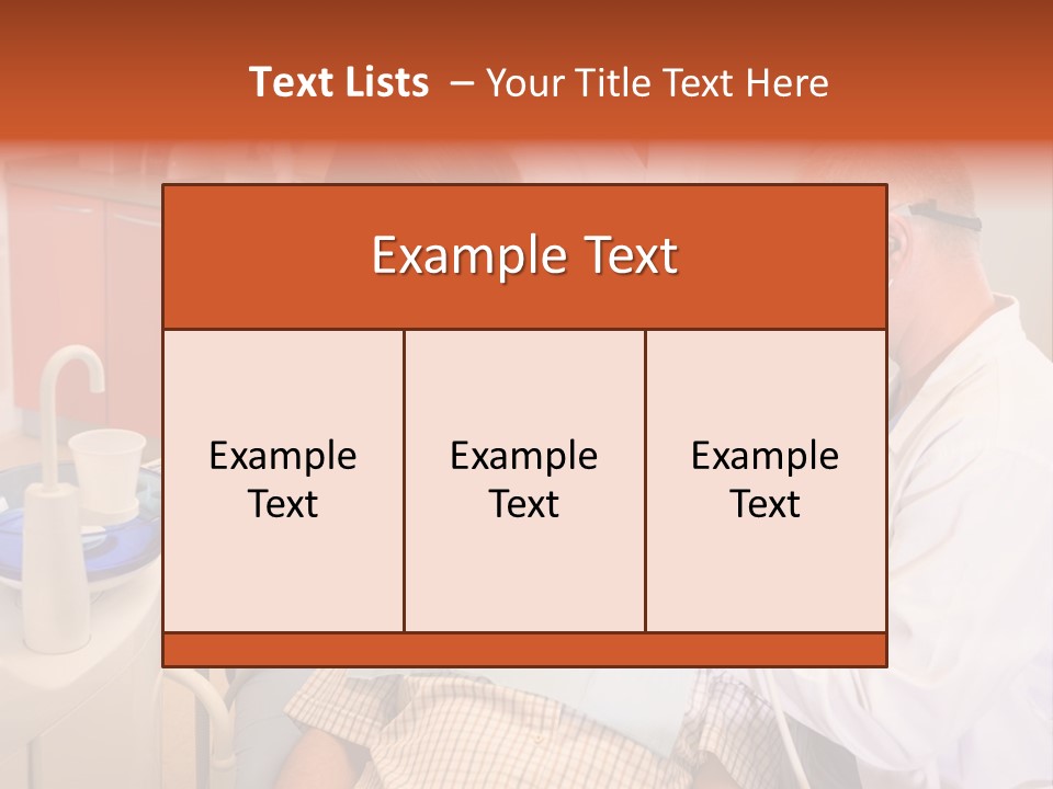 A Group Of People Standing Around A Man In A Dentist's Chair PowerPoint Template