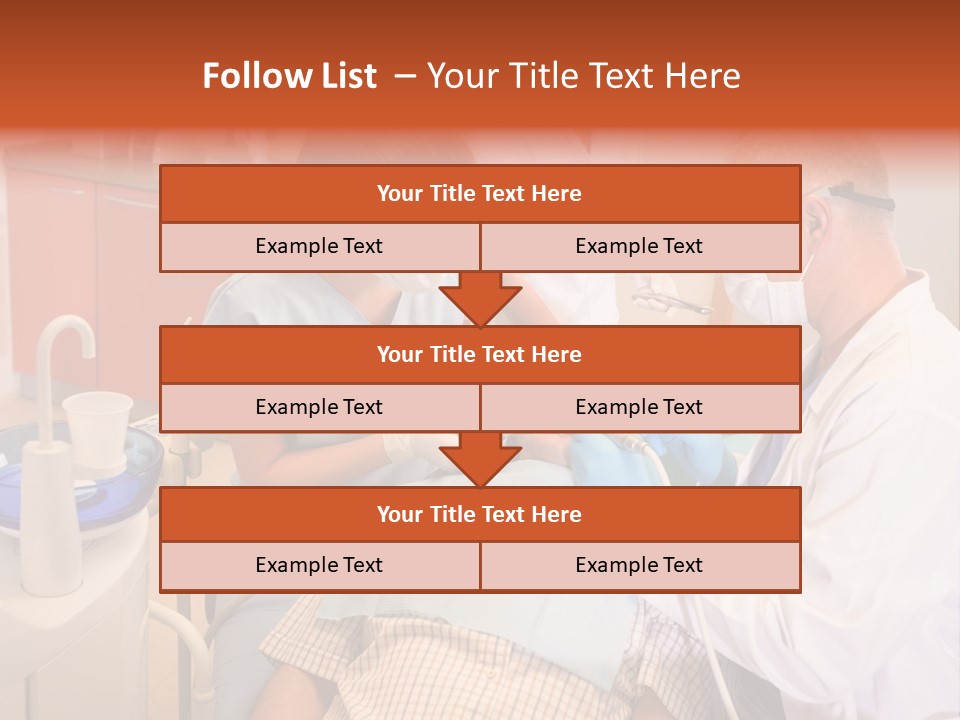 A Group Of People Standing Around A Man In A Dentist's Chair PowerPoint Template