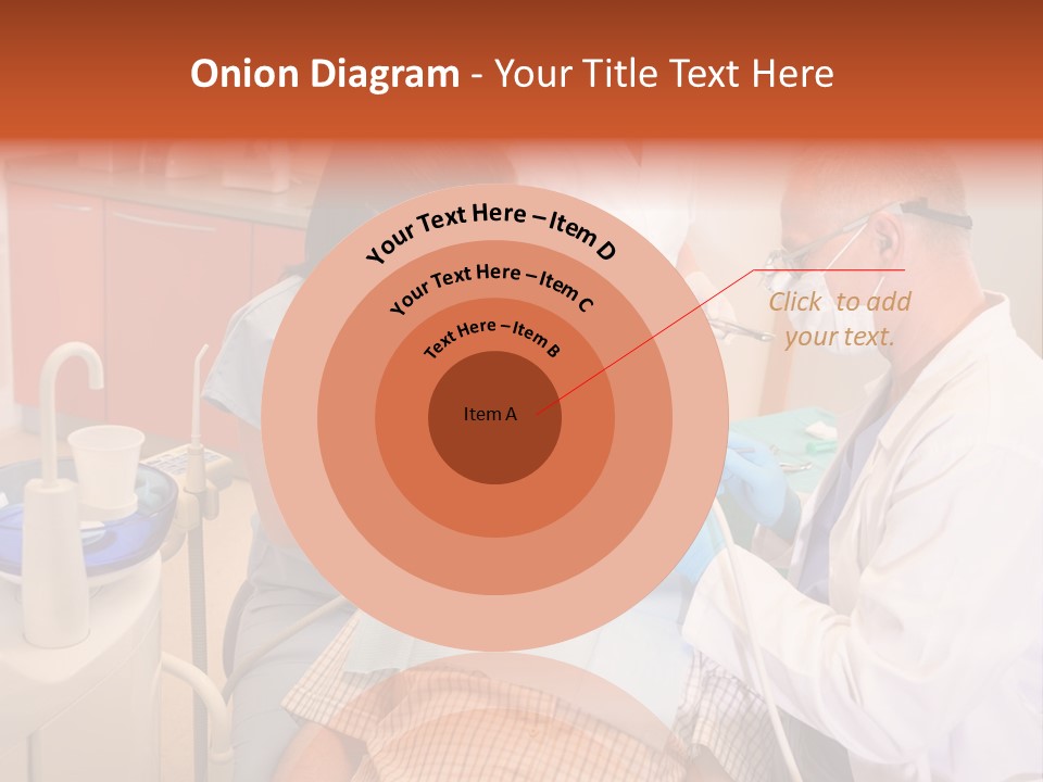 A Group Of People Standing Around A Man In A Dentist's Chair PowerPoint Template