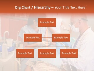 A Group Of People Standing Around A Man In A Dentist's Chair PowerPoint Template
