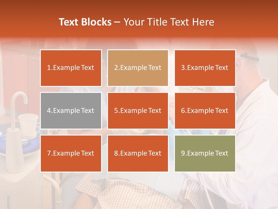 A Group Of People Standing Around A Man In A Dentist's Chair PowerPoint Template