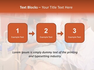 A Group Of People Standing Around A Man In A Dentist's Chair PowerPoint Template