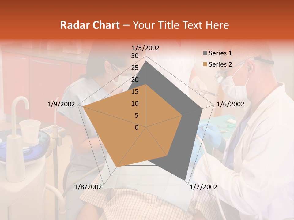 A Group Of People Standing Around A Man In A Dentist's Chair PowerPoint Template