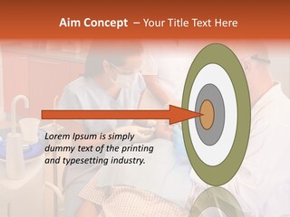 A Group Of People Standing Around A Man In A Dentist's Chair PowerPoint Template