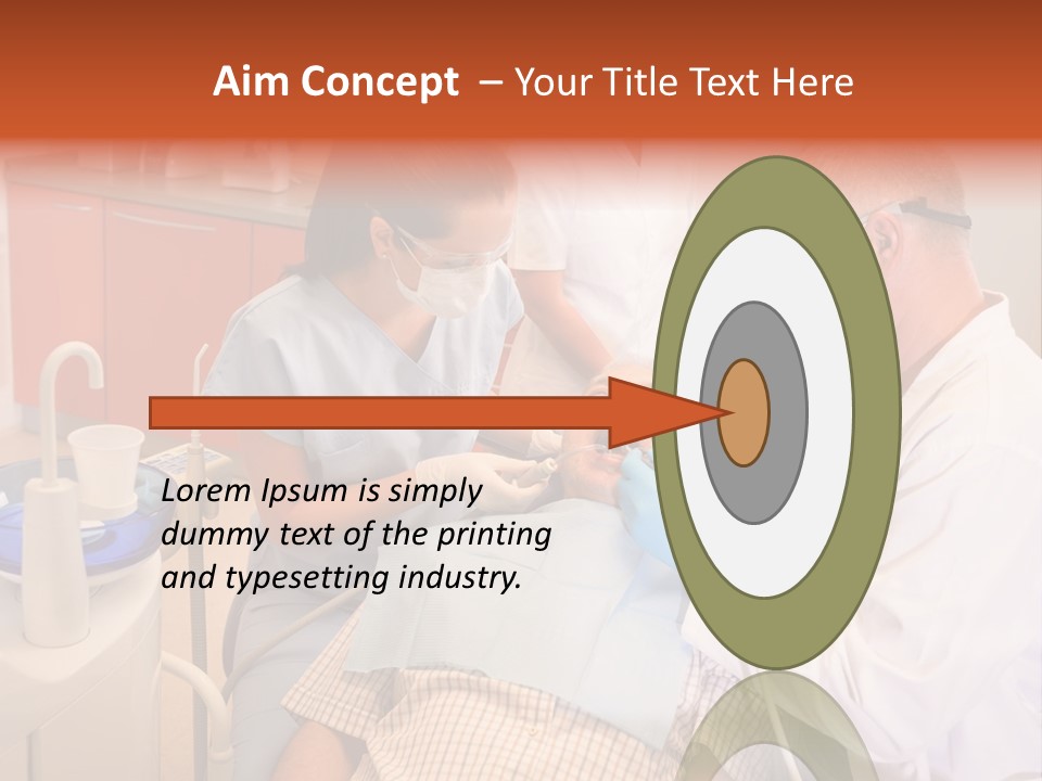 A Group Of People Standing Around A Man In A Dentist's Chair PowerPoint Template