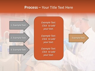 A Group Of People Standing Around A Man In A Dentist's Chair PowerPoint Template
