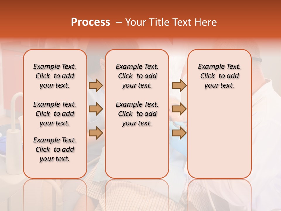 A Group Of People Standing Around A Man In A Dentist's Chair PowerPoint Template