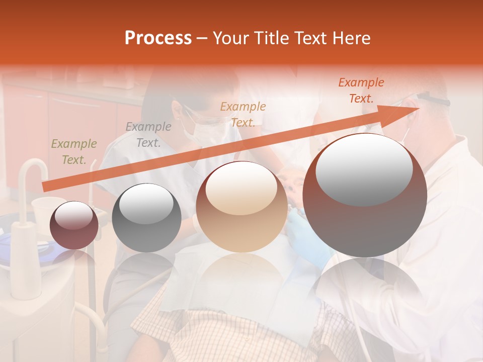 A Group Of People Standing Around A Man In A Dentist's Chair PowerPoint Template