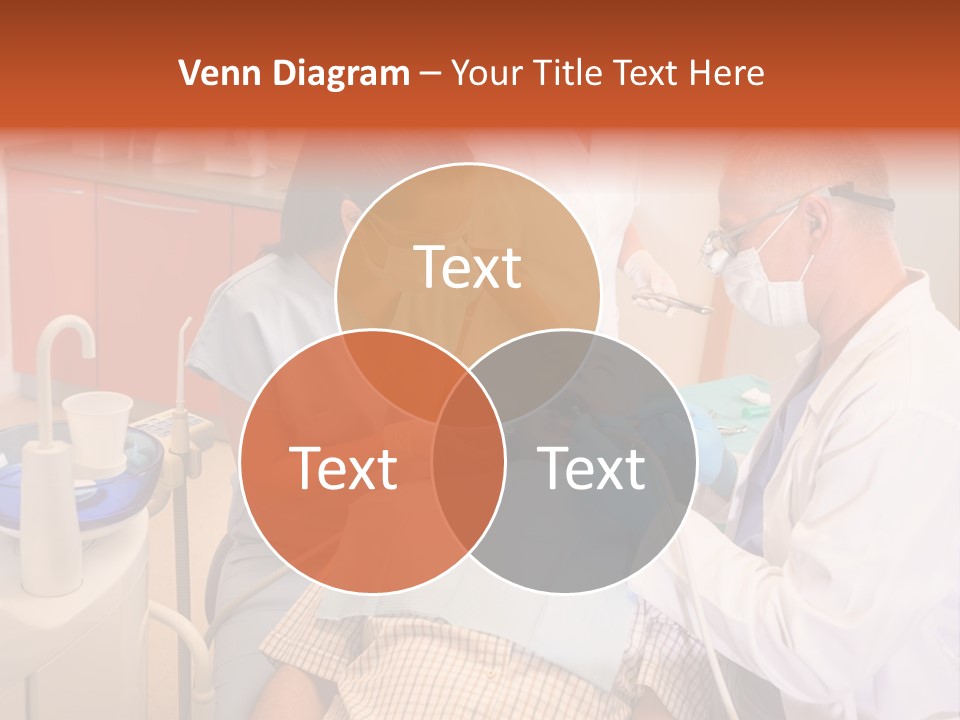 A Group Of People Standing Around A Man In A Dentist's Chair PowerPoint Template
