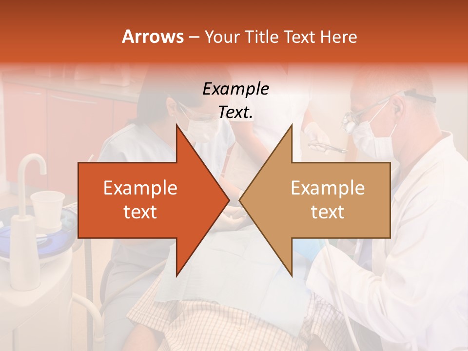 A Group Of People Standing Around A Man In A Dentist's Chair PowerPoint Template