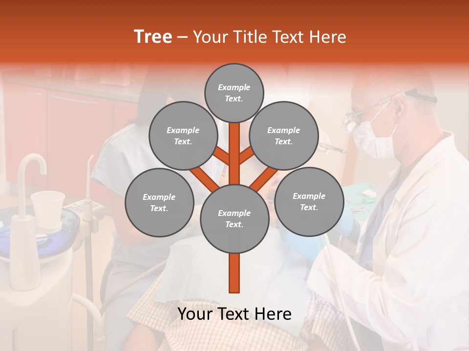 A Group Of People Standing Around A Man In A Dentist's Chair PowerPoint Template