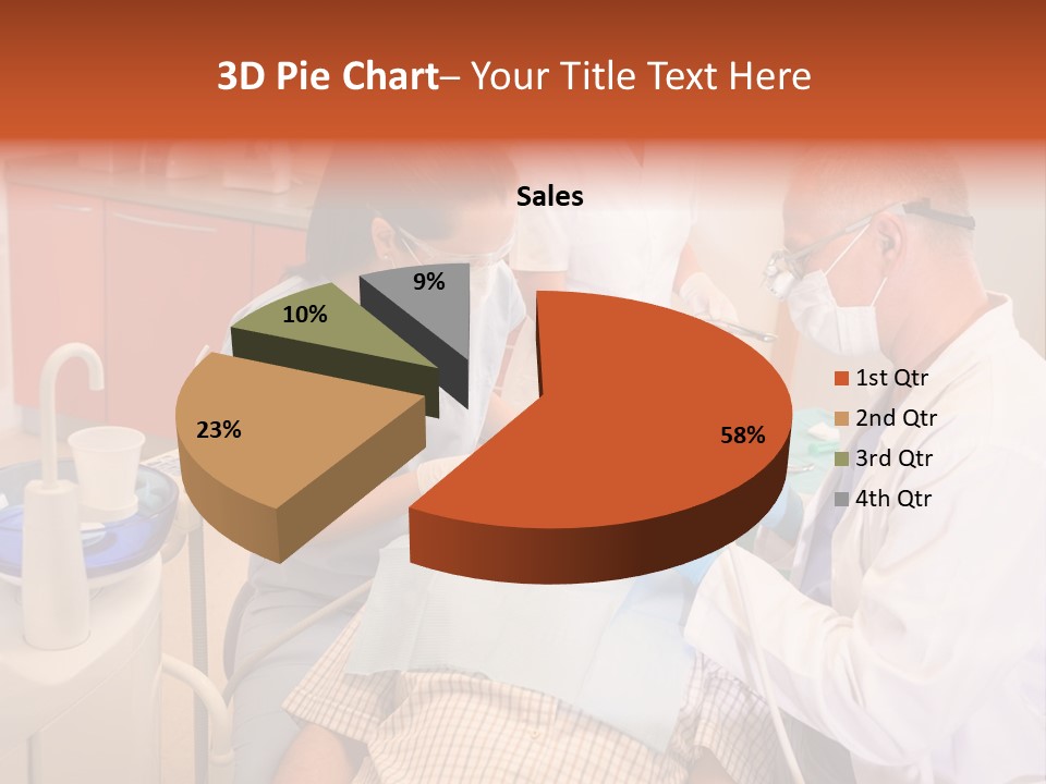 A Group Of People Standing Around A Man In A Dentist's Chair PowerPoint Template