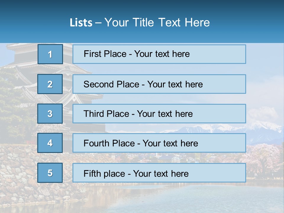 A Large Building Sitting On Top Of A Lake PowerPoint Template