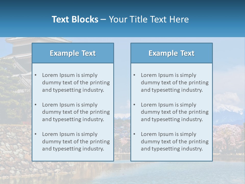 A Large Building Sitting On Top Of A Lake PowerPoint Template