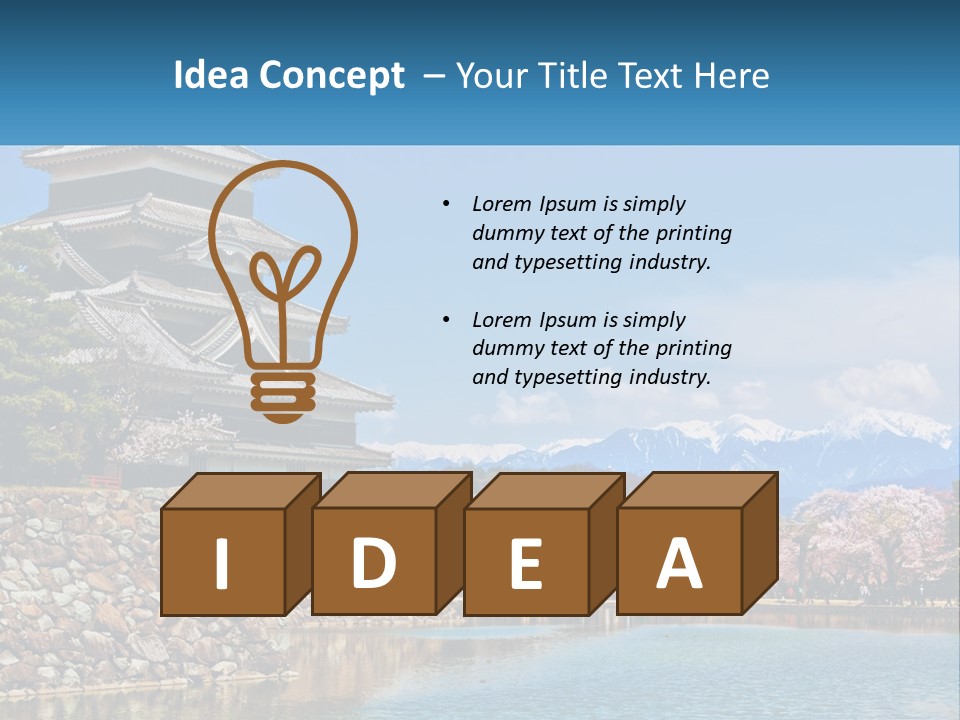 A Large Building Sitting On Top Of A Lake PowerPoint Template