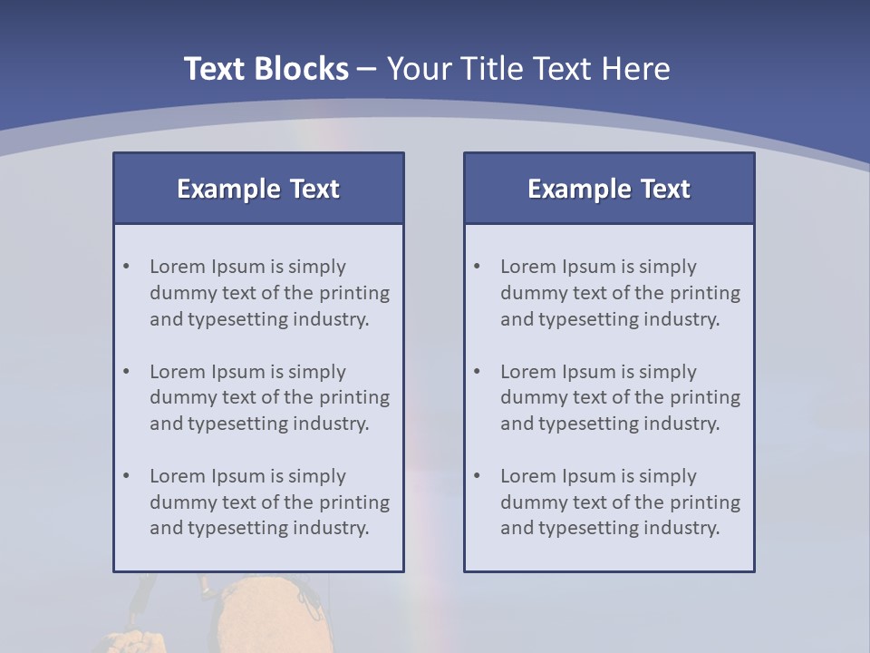 A Man Standing On A Rock With A Rainbow In The Background PowerPoint Template
