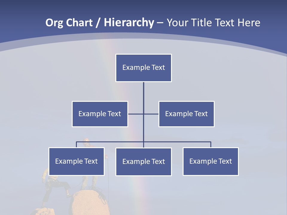 A Man Standing On A Rock With A Rainbow In The Background PowerPoint Template