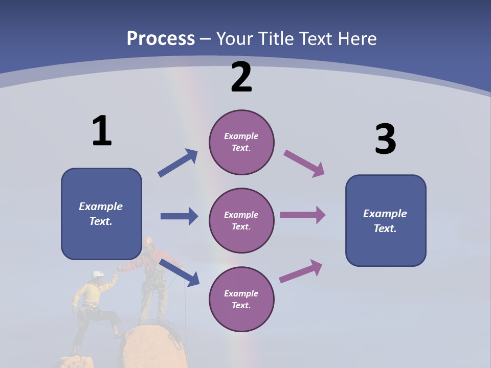 A Man Standing On A Rock With A Rainbow In The Background PowerPoint Template